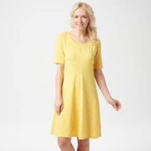 Isaac Mizrahi Live! Knit Scatter Dot Swing Dress